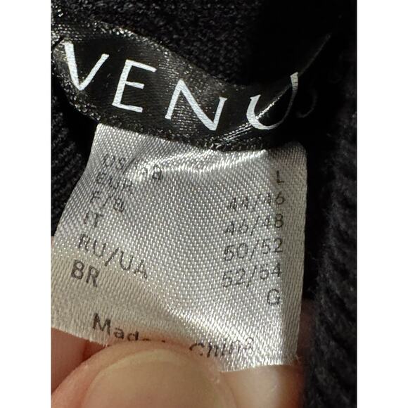 Venus Women’s Black Lace Cutout Turtle Neck Long Sleeve Sweater Size Large - Picture 3 of 5